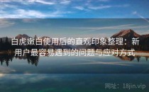 白虎嫩白使用后的直观印象整理：新用户最容易遇到的问题与应对方式