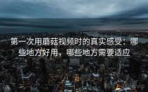第一次用蘑菇视频时的真实感受：哪些地方好用，哪些地方需要适应