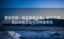 蘑菇视频｜真实使用记录：长时间浏览后的稳定性与流畅度表现