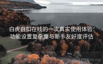白虎自扣在线的一次真实使用体验：功能设置复杂度与新手友好度评估