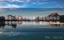 蘑菇tv完整体验记录：稳定访问与日常使用的可靠性评估，蘑菇tv怎么样