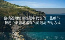 蜜桃视频使用过程中发现的一些细节：新用户最容易遇到的问题与应对方式