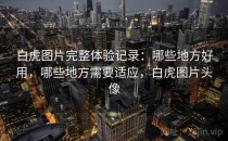 白虎图片完整体验记录：哪些地方好用，哪些地方需要适应，白虎图片头像