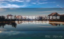 天美<strong>糖心</strong>日常使用笔记：内容更新频率与实际可用性的观察