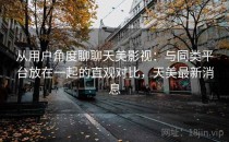 从用户角度聊聊天美影视：与同类平台放在一起的直观对比，天美最新消息