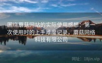 围绕蘑菇网站的实际使用感想：第一次使用时的上手难度记录，蘑菇网络科技有限公司
