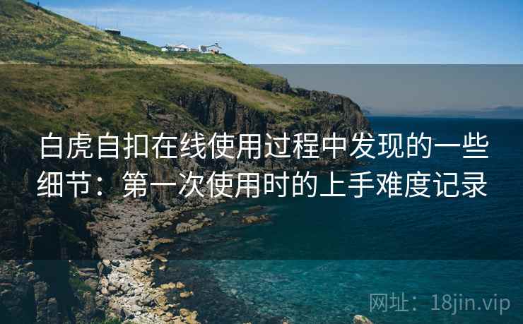 白虎自扣在线使用过程中发现的一些细节:第一次使用时的上手难度记录 第2张 白虎自扣在线使用过程中发现的一些细节:第一次使用时的上手难度记录 第2张