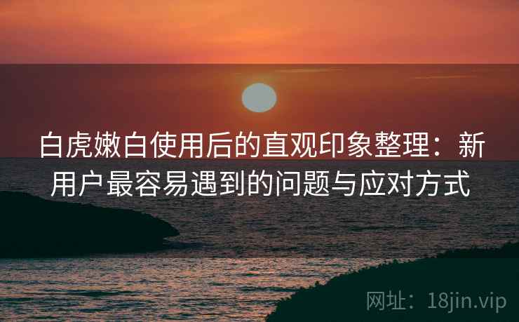 白虎嫩白使用后的直观印象整理:新用户最容易遇到的问题与应对方式 第2张 白虎嫩白使用后的直观印象整理:新用户最容易遇到的问题与应对方式 第2张