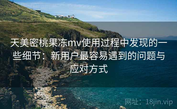 天美密桃果冻mv使用过程中发现的一些细节:新用户最容易遇到的问题与应对方式 第2张 天美密桃果冻mv使用过程中发现的一些细节:新用户最容易遇到的问题与应对方式 第2张