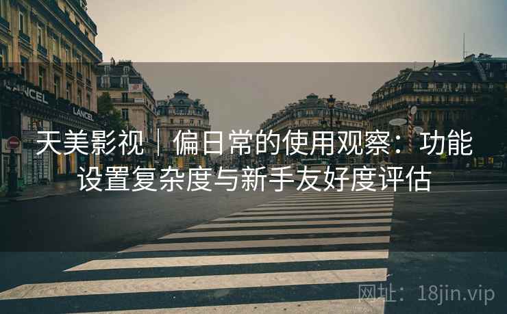 天美影视|偏日常的使用观察:功能设置复杂度与新手友好度评估 第1张 天美影视|偏日常的使用观察:功能设置复杂度与新手友好度评估 第1张