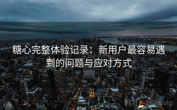 糖心完整体验记录:新用户最容易遇到的问题与应对方式 第2张 糖心完整体验记录:新用户最容易遇到的问题与应对方式 第2张