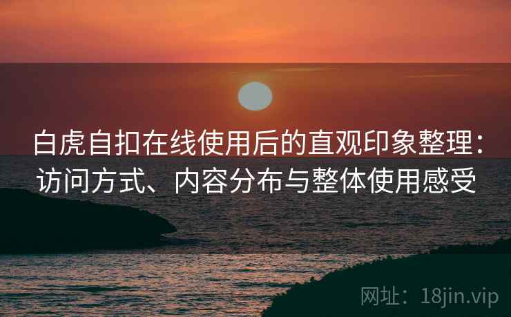 白虎自扣在线使用后的直观印象整理：访问方式、内容分布与整体使用感受  第2张