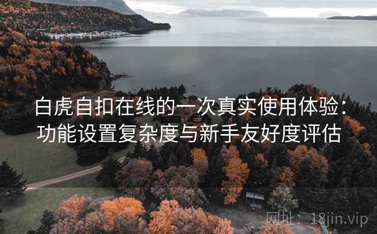白虎自扣在线的一次真实使用体验:功能设置复杂度与新手友好度评估 第1张 白虎自扣在线的一次真实使用体验:功能设置复杂度与新手友好度评估 第1张